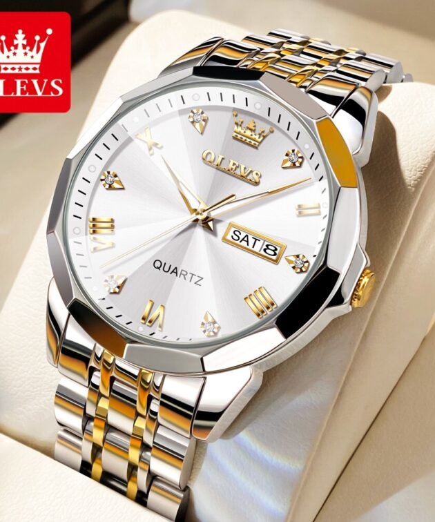 OLEVS – MONTRE 3D DIAMOND GOLD